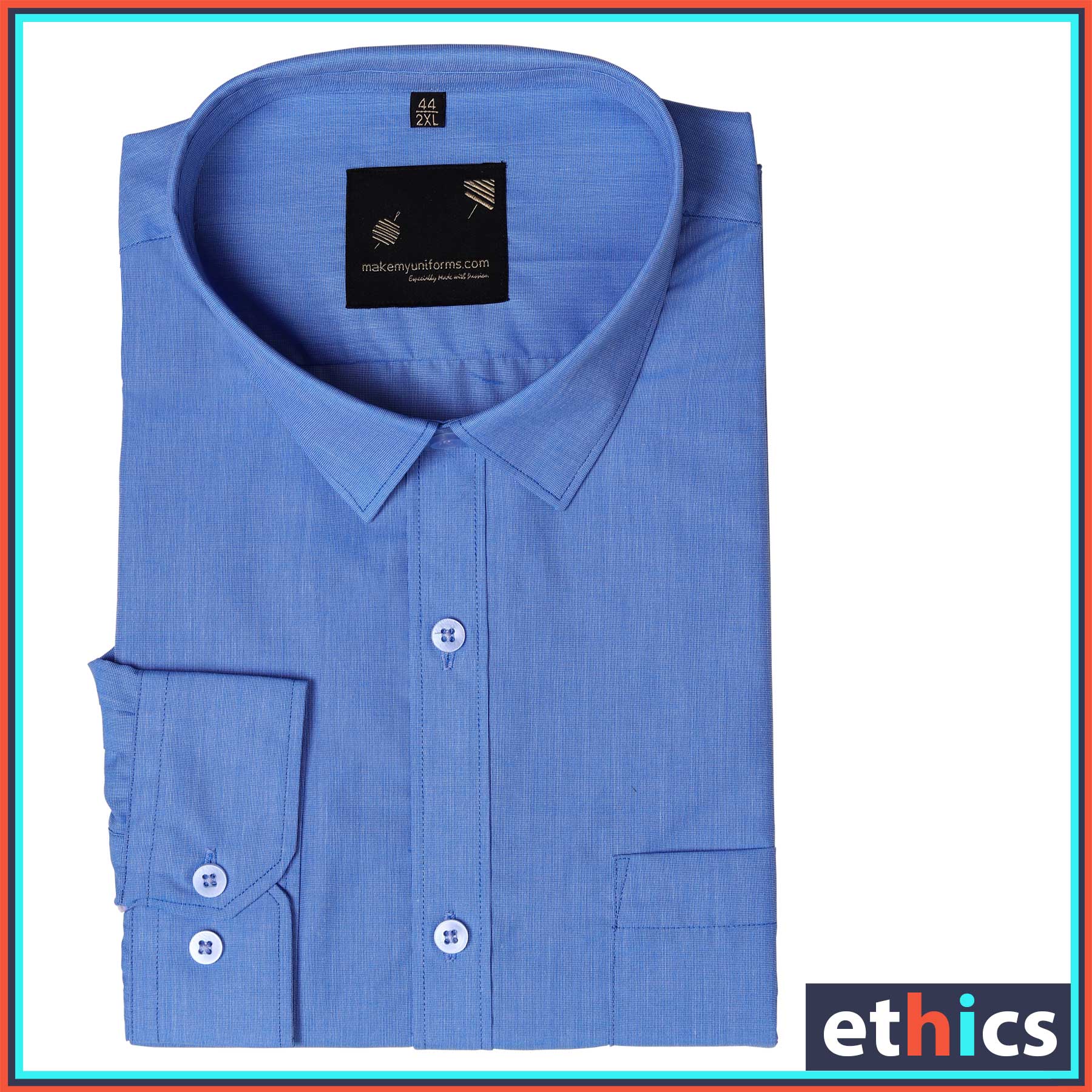 PlainBlueFormalUniformShirtsforCorporateOfficeT 445452