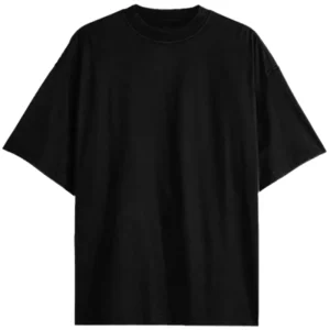 Black 240 GSM French Terry Oversized T-shirt