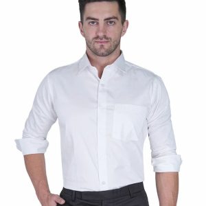 White Polly Cotton Fabric Shirt