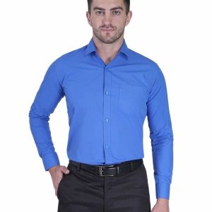 Navy Blue Formal Men’s Uniform Shirt For Corporate Office Staff